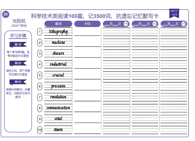 科学技术类阅读100篇 全彩PDF+音频+默写本